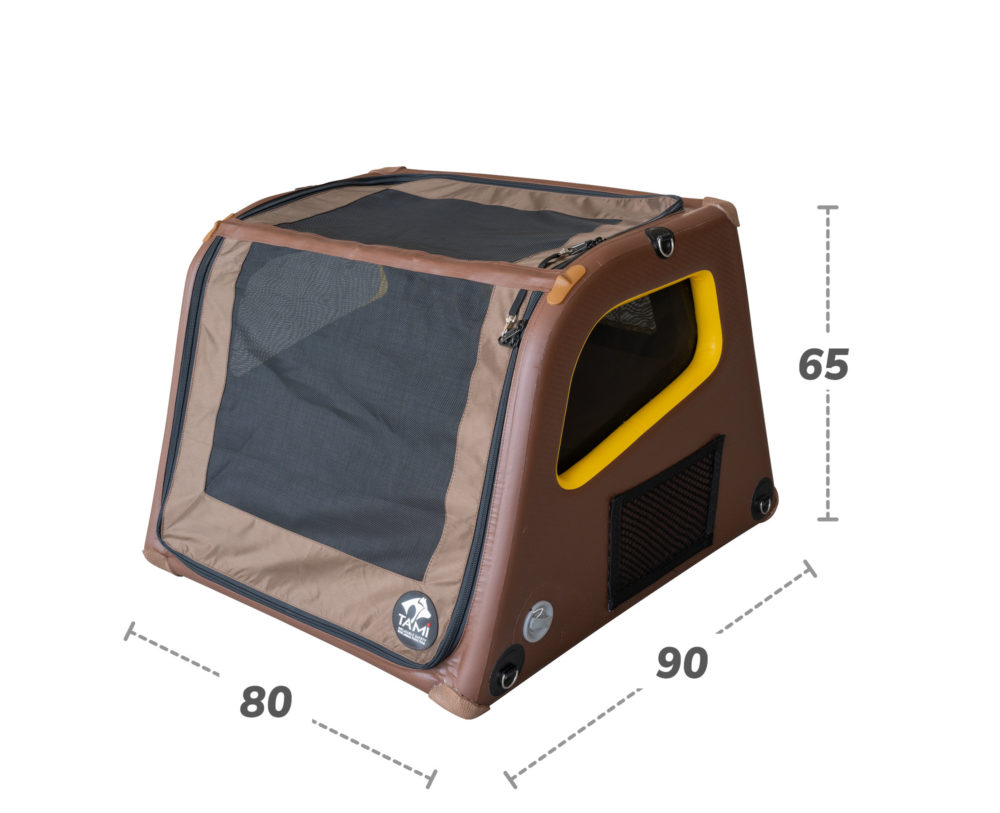 The TAMI dog box trunk M and its dimensions (width x depth x height) in detail.